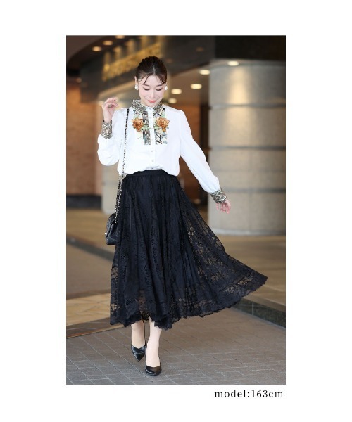 Paloma Wool ブラック フレアロングスカート Paloma Wool ブラック フレアロングスカート