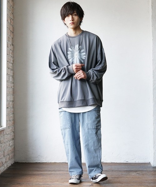 MinoriTY(マイノリティ)の「【MinoriTY】デニムイージーカーゴパンツ ワイドパンツ デニムパンツ メンズ 秋服 夏服(カーゴパンツ・メンズ・ブラック/ブルー・L/M)」の21枚目の写真
