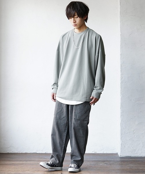 MinoriTY(マイノリティ)の「【MinoriTY】デニムイージーカーゴパンツ ワイドパンツ デニムパンツ メンズ 秋服 夏服(カーゴパンツ・メンズ・ブラック/ブルー・L/M)」の17枚目の写真