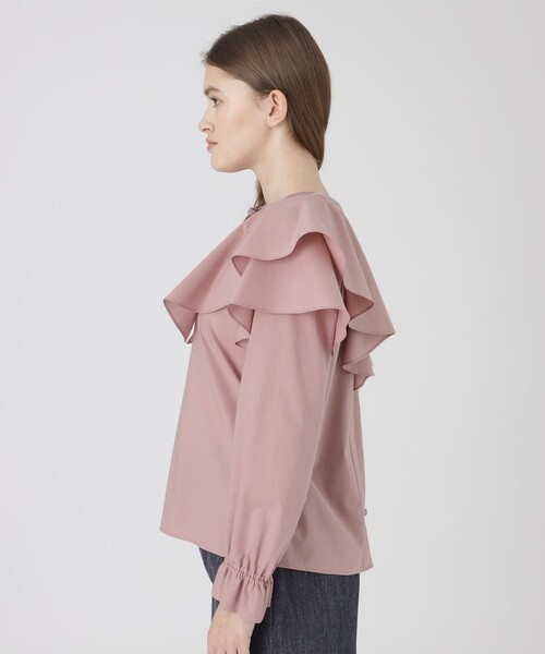 BLUE LABEL CRESTBRIDGE（ブルーレーベルクレストブリッジ）の「ハーブカラーエアリーローンブラウス（シャツ/ブラウス・レディース・ベージュ/ダークネイビー/ピンク系その他2・38/36）」の20枚目の写真