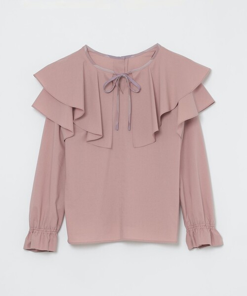 BLUE LABEL CRESTBRIDGE（ブルーレーベルクレストブリッジ）の「ハーブカラーエアリーローンブラウス（シャツ/ブラウス・レディース・ベージュ/ダークネイビー/ピンク系その他2・38/36）」の4枚目の写真