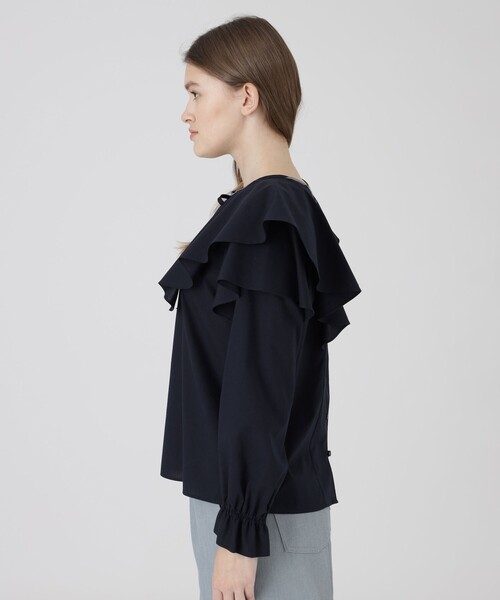 BLUE LABEL CRESTBRIDGE（ブルーレーベルクレストブリッジ）の「ハーブカラーエアリーローンブラウス（シャツ/ブラウス・レディース・ベージュ/ダークネイビー/ピンク系その他2・38/36）」の18枚目の写真