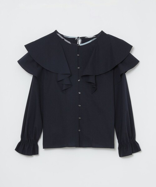 BLUE LABEL CRESTBRIDGE（ブルーレーベルクレストブリッジ）の「ハーブカラーエアリーローンブラウス（シャツ/ブラウス・レディース・ベージュ/ダークネイビー/ピンク系その他2・38/36）」の7枚目の写真