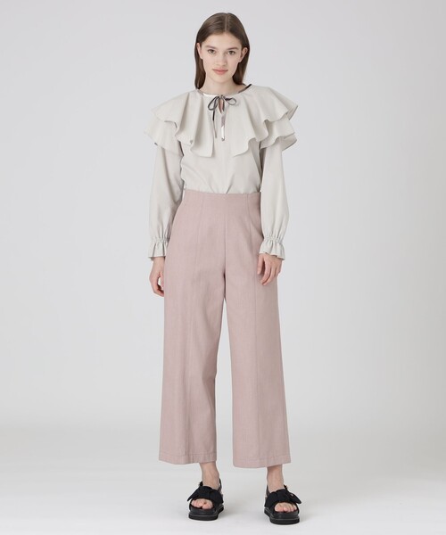 BLUE LABEL CRESTBRIDGE（ブルーレーベルクレストブリッジ）の「ハーブカラーエアリーローンブラウス（シャツ/ブラウス・レディース・ベージュ/ダークネイビー/ピンク系その他2・38/36）」の5枚目の写真