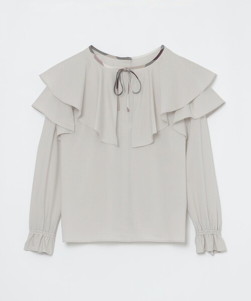 BLUE LABEL CRESTBRIDGE（ブルーレーベルクレストブリッジ）の「ハーブカラーエアリーローンブラウス（シャツ/ブラウス・レディース・ベージュ/ダークネイビー/ピンク系その他2・38/36）」の8枚目の写真