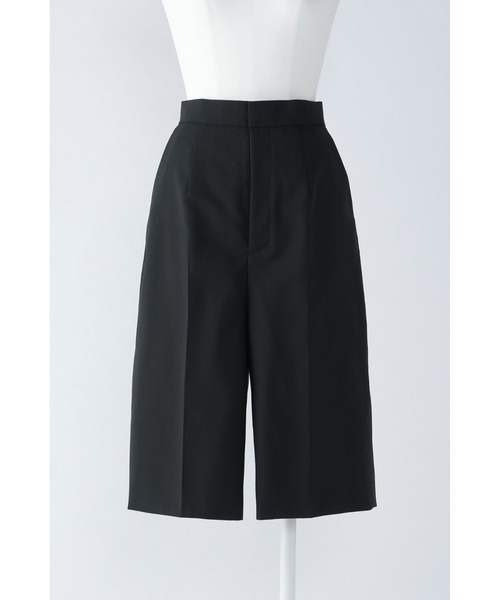 ENFOLD（エンフォルド）の「HighTwist Weave ハーフトラウザー（その他パンツ・レディース・ブラック/オフホワイト・36/38）」の9枚目の写真