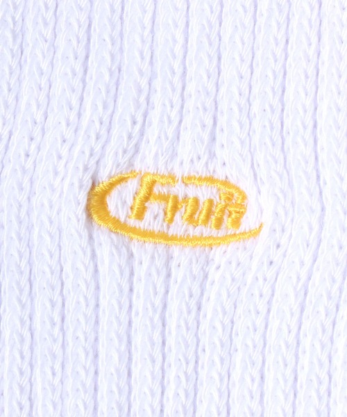 FRUIT OF THE LOOM(フルーツオブザルーム)の「FRUIT OF THE LOOM(フルーツオブザルーム)ワンポイントロゴ刺繍 無地 3Pソックス(ソックス/靴下・レディース・マルチ/ホワイト・23cm~25cm)」の4枚目の写真