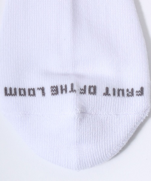 FRUIT OF THE LOOM(フルーツオブザルーム)の「FRUIT OF THE LOOM(フルーツオブザルーム)ワンポイントロゴ刺繍 無地 3Pソックス(ソックス/靴下・レディース・マルチ/ホワイト・23cm~25cm)」の7枚目の写真