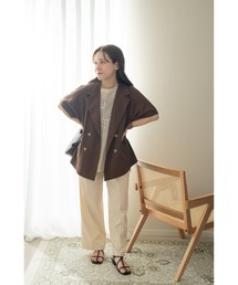 Amourire | 【yumi.コラボ】大人の休日STYLE。ドルマンハーフスリーブジャケット(テーラードジャケット)