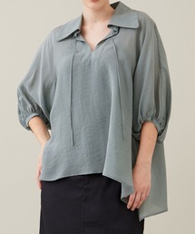 08sircus ゼロエイトサーカス 22SS かご染めオープンカラーシャツ S22SS-SH07 グリーン×マルチカラー 5 ITACQXEPWHD8 08sircus（ゼロエイトサーカス）の「かご染めオープンカラーシャツ