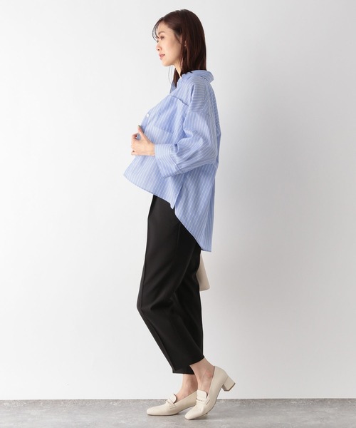 CLORE＋クロレ　レディワークシャツ GLOBAL WORK（グローバルワーク）の「柄開襟シャツワンピース