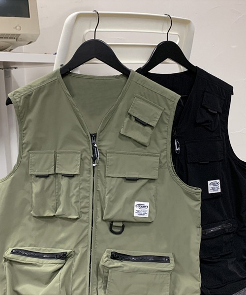 Ressaca（レサーカ）の「オーバーサイズ マルチポケット ミリタリーフィッシングワークベスト（ベスト・メンズ・ブラック/カーキ・M/L）」の10枚目の写真