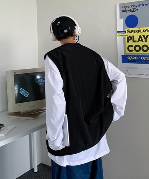 Ressaca（レサーカ）の「オーバーサイズ マルチポケット ミリタリーフィッシングワークベスト（ベスト・メンズ・ブラック/カーキ・M/L）」の7枚目の写真