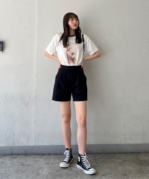 EPIMI E'PIMMY(エピミエピミー)の「タックチノハーフパンツ(チノパンツ・レディース・ブラック/カーキ/ベージュ・MEDIUM)」の8枚目の写真