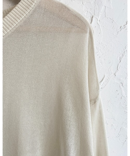 She's Closet(シーズクローゼット)の「リネンタッチ前後2WAYボリュームスリーブショート丈長袖シアーカーディガントップス(カーディガン/ボレロ・レディース・イエロー/アイボリー/パープル/グレー/ブラック・FREE)」の16枚目の写真