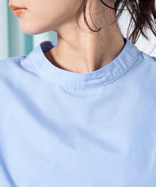 MILLION CARATS（ミリオンカラッツ）の「ブロードサイドドロストブラウス（シャツ/ブラウス・レディース・オフホワイト/ブラック/サックスブルー・FREE）」の4枚目の写真