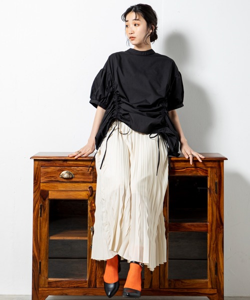 MILLION CARATS（ミリオンカラッツ）の「ブロードサイドドロストブラウス（シャツ/ブラウス・レディース・オフホワイト/ブラック/サックスブルー・FREE）」の15枚目の写真