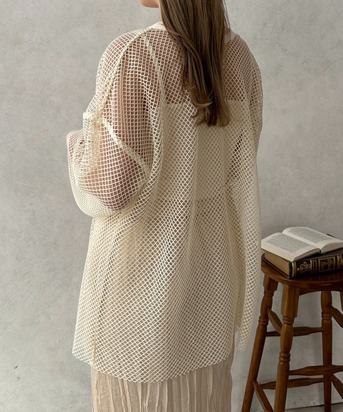 apres jour clair(アプレジュールクレア)の「【apres jour clair】2WAYメッシュカットトップス【ZOZOTOWN限定アイテム】(Tシャツ/カットソー・レディース・ブラウン系その他/アイボリー・フリー/X-LARGE)」の7枚目の写真