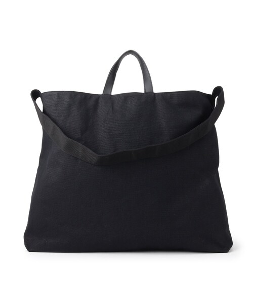 tk.TAKEO KIKUCHI（ティーケータケオキクチ）の「◆ADAMPATEK 別注 キャンバス×シンセティックレザービッグショルダートートバッグ（トートバッグ・メンズ・ブラック・00）」の4枚目の写真