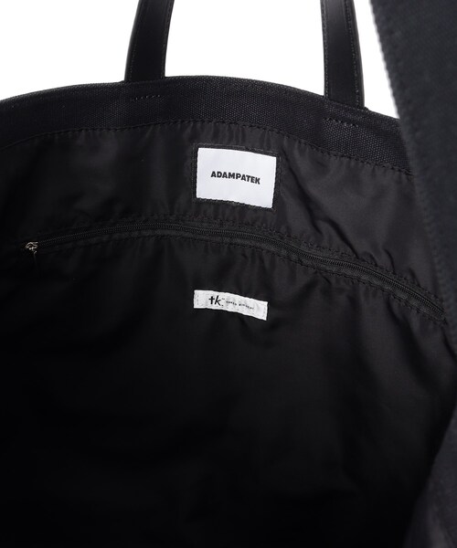 tk.TAKEO KIKUCHI（ティーケータケオキクチ）の「◆ADAMPATEK 別注 キャンバス×シンセティックレザービッグショルダートートバッグ（トートバッグ・メンズ・ブラック・00）」の8枚目の写真