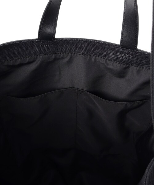 tk.TAKEO KIKUCHI（ティーケータケオキクチ）の「◆ADAMPATEK 別注 キャンバス×シンセティックレザービッグショルダートートバッグ（トートバッグ・メンズ・ブラック・00）」の10枚目の写真