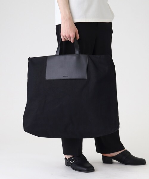 tk.TAKEO KIKUCHI（ティーケータケオキクチ）の「◆ADAMPATEK 別注 キャンバス×シンセティックレザービッグショルダートートバッグ（トートバッグ・メンズ・ブラック・00）」の12枚目の写真