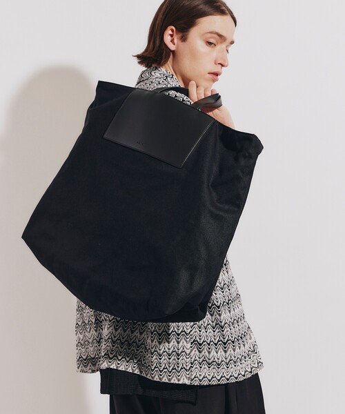 tk.TAKEO KIKUCHI（ティーケータケオキクチ）の「◆ADAMPATEK 別注 キャンバス×シンセティックレザービッグショルダートートバッグ（トートバッグ・メンズ・ブラック・00）」の20枚目の写真