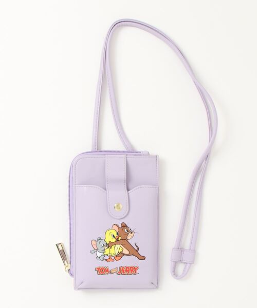 E-COME(イーカム)の「キャラクター スマホショルダー(ショルダーバッグ・レディース・ピンク/ターコイズブルー/イエロー×グリーン/パープル/ライトブルー/ライトピンク/ベージュ/ライトパープル・FREE)」の1枚目の写真