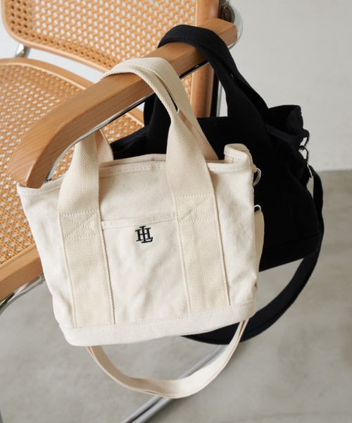 Auntie Rosa Holiday（アンティローザホリデー）の「2WAYキャンバスミニトート（トートバッグ・レディース・アイボリー/ブラック/カーキ・FREE）」の20枚目の写真