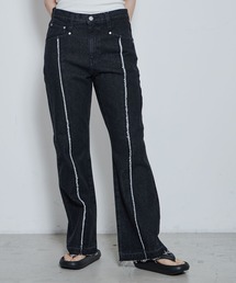 WEGO/フリンジフレアデニムパンツ