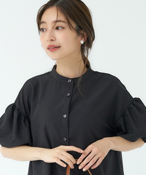 coca(coca)(コカ)の「ボリュームスリーブブラウス(シャツ/ブラウス・レディース・ライトベージュ/ブラック・M/L)」の7枚目の写真