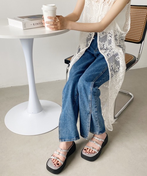 wears(ウェアーズ)の「ストラップ厚底サンダル(サンダル・レディース・アイボリー/ブラック/シルバー・M/L)」の20枚目の写真