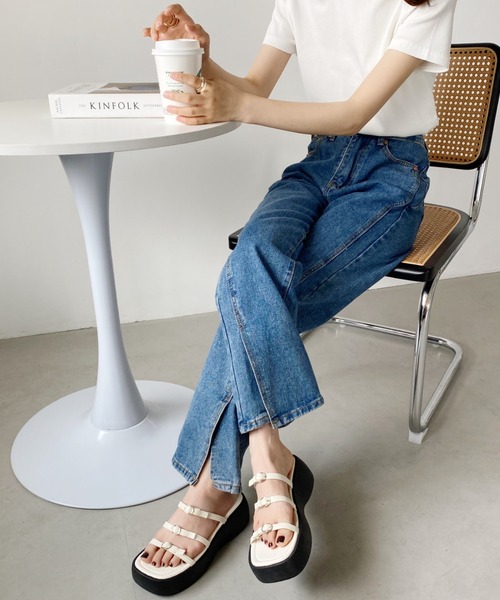 wears(ウェアーズ)の「ストラップ厚底サンダル(サンダル・レディース・アイボリー/ブラック/シルバー・M/L)」の18枚目の写真