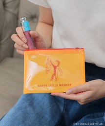 ACCOMMODE（アコモデ）の「【365Curious 】おさるのジョージ　カラフルクリアポーチ（ポーチ）」