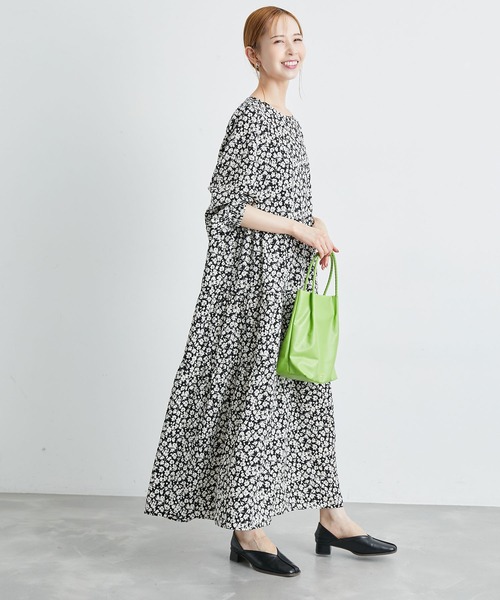 ROPE' PICNIC(ロペピクニック)の「【一部店舗限定】アソート柄ティアードワンピース(ワンピース・レディース・ブラック/ホワイト系その他/ブラック系その他・38)」の8枚目の写真