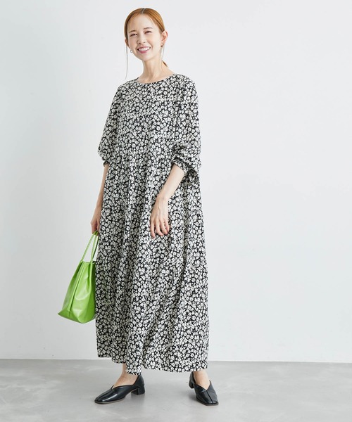 ROPE' PICNIC(ロペピクニック)の「【一部店舗限定】アソート柄ティアードワンピース(ワンピース・レディース・ブラック/ホワイト系その他/ブラック系その他・38)」の9枚目の写真