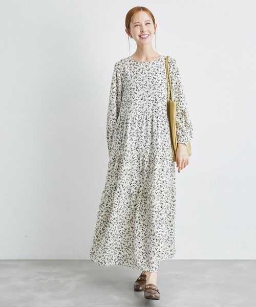 ROPE' PICNIC(ロペピクニック)の「【一部店舗限定】アソート柄ティアードワンピース(ワンピース・レディース・ブラック/ホワイト系その他/ブラック系その他・38)」の10枚目の写真