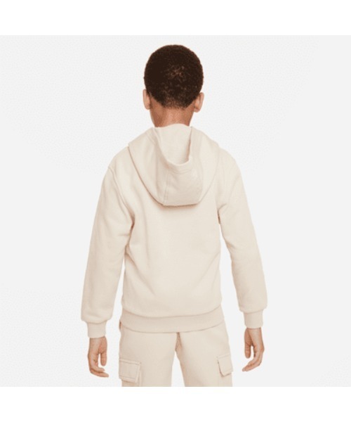 NIKE（ナイキ）の「《NIKEアパレル》YTHNSWクラブFTフルジップL/Sフーデ（パーカー・キッズ・ホワイト系その他/ブラック×ホワイト/グレー/ピンク・130/140/150/160）」の11枚目の写真