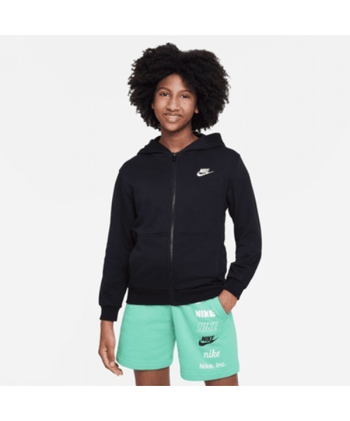 NIKE（ナイキ）の「《NIKEアパレル》YTHNSWクラブFTフルジップL/Sフーデ（パーカー・キッズ・ホワイト系その他/ブラック×ホワイト/グレー/ピンク・130/140/150/160）」の8枚目の写真