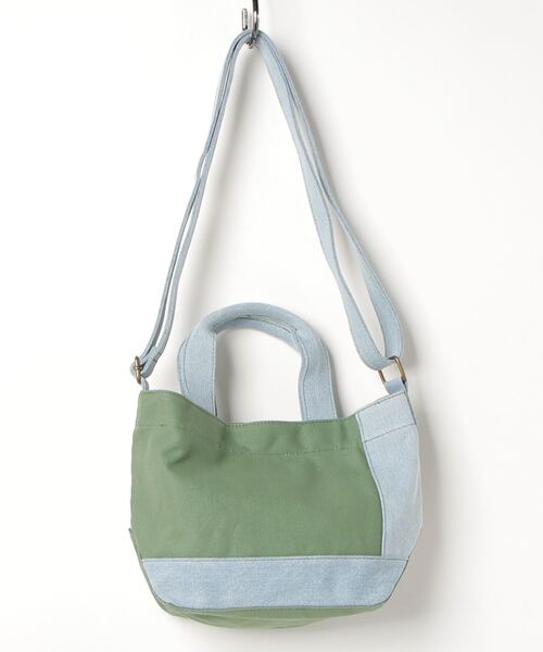 AVIREX(アヴィレックス)の「《直営店限定》DENIM COMBI CANVAS MINI TOTE BAG/ デニムコンビ キャンバスミニトートバッグ(トートバッグ・レディース・オリーブ/ネイビー・FREE)」の9枚目の写真