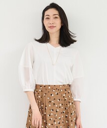 自由区（ジユウク）の「【洗える】エッセンシャルポンチ Vネックカットソー（Tシャツ/カットソー・レディース）」