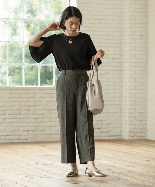 OPAQUE.CLIP（オペークドットクリップ）の「◆チューリップフレアスリーブカットソー【洗濯機洗い可】（Tシャツ/カットソー・レディース・ボルドー/ブラック/ブルー系7/オフホワイト・42/40/38/36）」の10枚目の写真