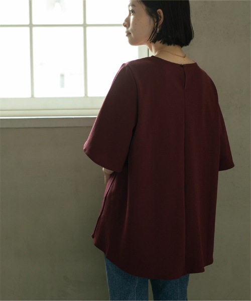 OPAQUE.CLIP（オペークドットクリップ）の「◆チューリップフレアスリーブカットソー【洗濯機洗い可】（Tシャツ/カットソー・レディース・ボルドー/ブラック/ブルー系7/オフホワイト・42/40/38/36）」の14枚目の写真