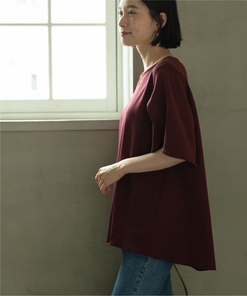 OPAQUE.CLIP（オペークドットクリップ）の「◆チューリップフレアスリーブカットソー【洗濯機洗い可】（Tシャツ/カットソー・レディース・ボルドー/ブラック/ブルー系7/オフホワイト・42/40/38/36）」の18枚目の写真