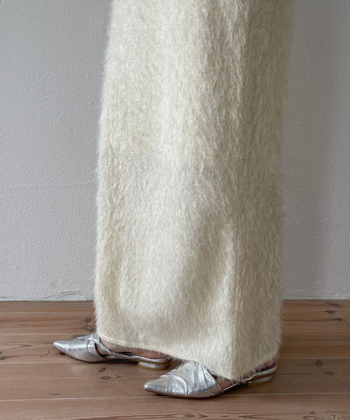 wee9s（ウィークス）の「mop skirt / ウエストゴムリラックスモップスカート（スカート・レディース・アイボリー/ブラック/ブルー・FREE/LONG）」の2枚目の写真