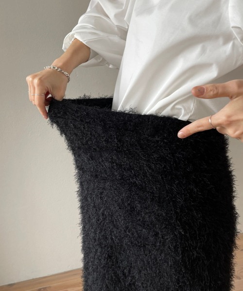 wee9s（ウィークス）の「mop skirt / ウエストゴムリラックスモップスカート（スカート・レディース・アイボリー/ブラック/ブルー・FREE/LONG）」の17枚目の写真