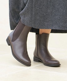 【撥水革】サイドゴアショートブーツ