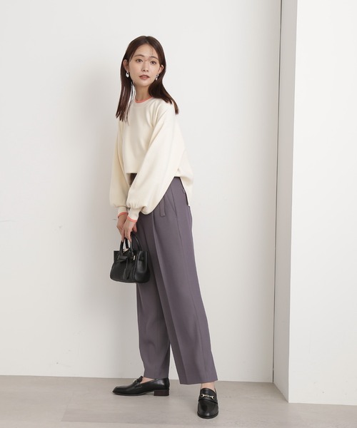 N.（N. Natural Beauty Basic）（エヌエヌナチュラルビューティーベーシック）の「◆バイカラーフォルムニット（ニット/セーター・レディース・オフホワイト/ベージュ/ネイビー・MEDIUM）」の15枚目の写真