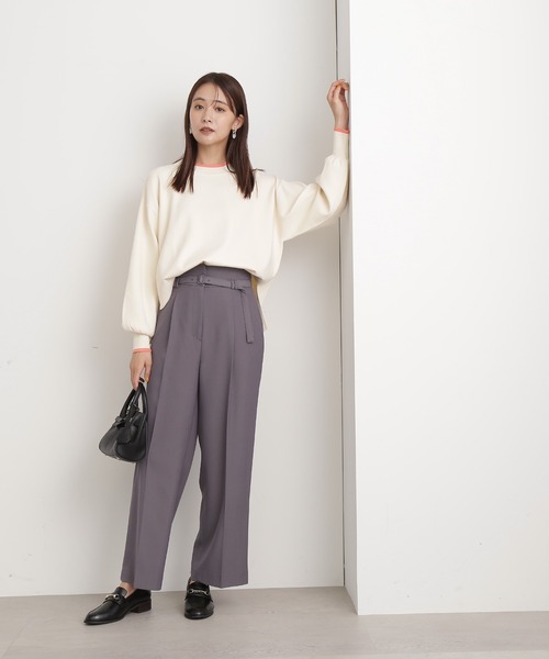 N.（N. Natural Beauty Basic）（エヌエヌナチュラルビューティーベーシック）の「◆バイカラーフォルムニット（ニット/セーター・レディース・オフホワイト/ベージュ/ネイビー・MEDIUM）」の21枚目の写真