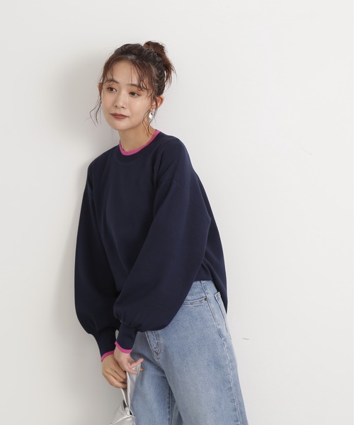 N.（N. Natural Beauty Basic）（エヌエヌナチュラルビューティーベーシック）の「◆バイカラーフォルムニット（ニット/セーター・レディース・オフホワイト/ベージュ/ネイビー・MEDIUM）」の19枚目の写真